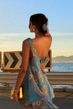 Sexy Sloped Shoulder Cutout Bodycon Party Dress