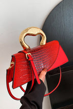 Crocodile Pattern PU Chic Tote Shoulder Crossbody Bag