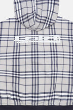 Plaid Printed Zip Y2k Hoodie