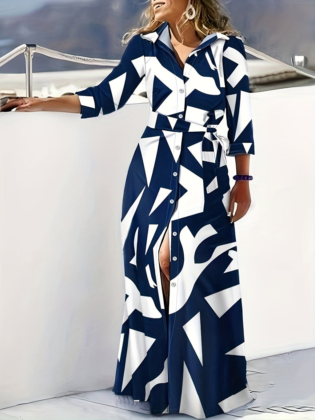 Verónica Chic Striped Maxi Dress Elevated Occasion Wear