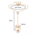 Retro Openwork Arrow Ring Finger Bracelet