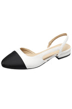 Fashionable Color-blocked Elegant French Thick-heeled Sandals