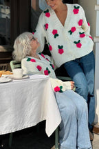 Selena Rose Knit Sweater Cardigan