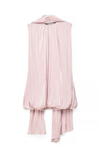 Vanessa Crew Neck Scarf Drape Shawl Balloon Hem Mini Dress