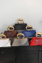 Crocodile Pattern PU Chic Tote Shoulder Crossbody Bag