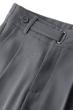 Fluid High Waist Narrow Wide Leg Straight Pants