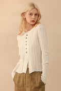 Slim Wool Crop Cardigan