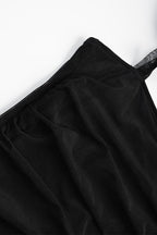 Polka Dot Halter Cropped Ruched Tie Front Tank Top