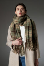 Plaid Fringe Scarf