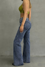 Stylish High-waisted Pocket Casual Stretch Straight Leg Jeans