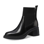 British style stretch slim fit sock boots
