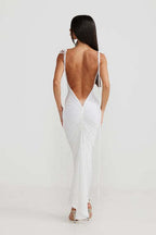 Solid Color Bodycon Slip Party Dress