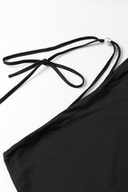 Tie Front Crop Top Bodycon Mini Skirt Set