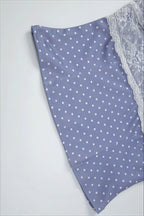 Lace Polka Dot Print Crop Tank Mini Skirt Set