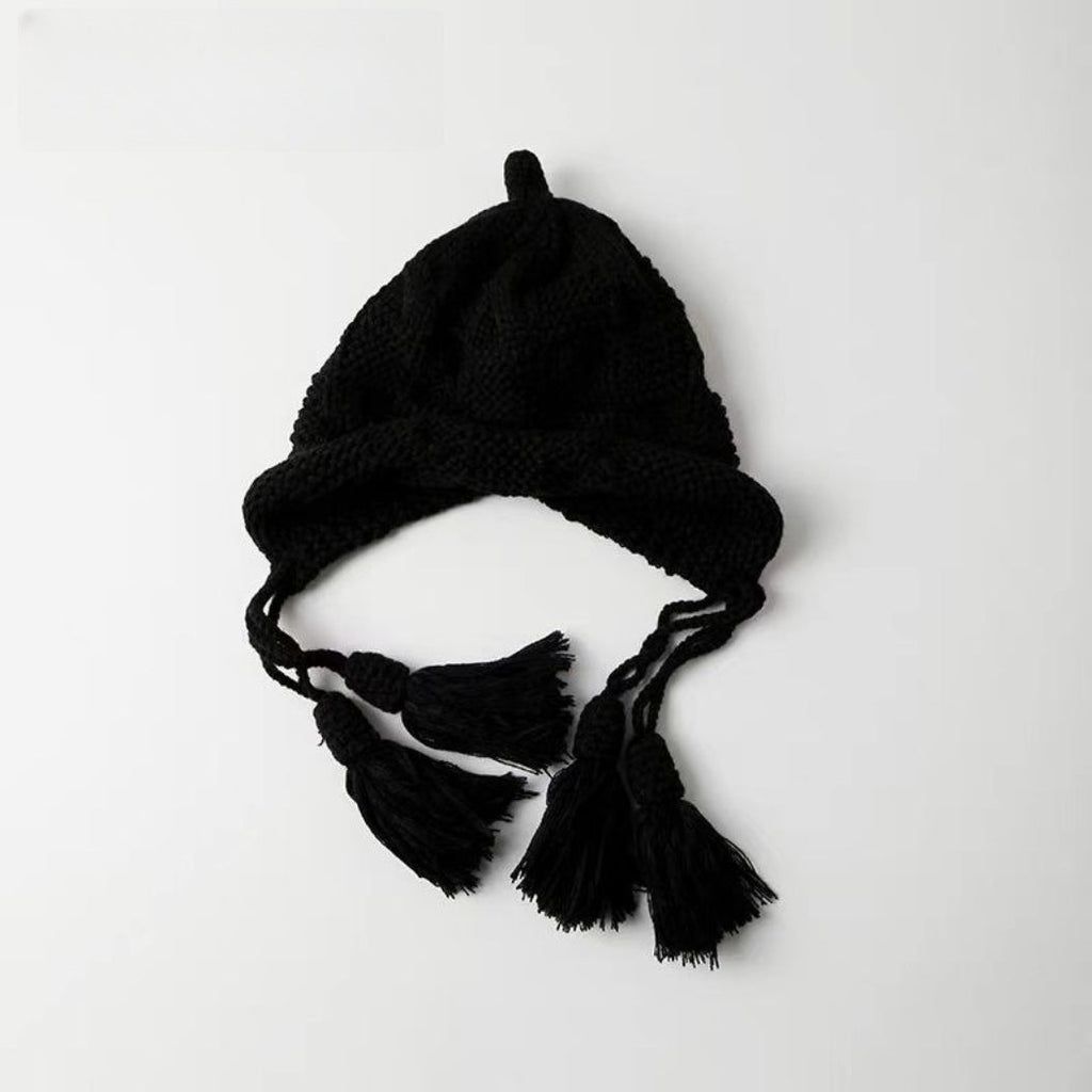 Faux Fur Pom Pom Knit Hat