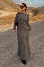 Warm Long Sleeve Sweater Dress
