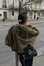 Sueded Texture Bomber Jacket