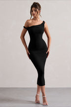 Bardot Rolled Hem Party Dress
