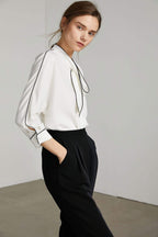 Bolt White Contrast Top