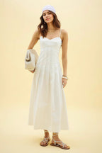 Strapless Corset Midi Work Dress