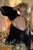 Fuzzy Knit Bustier Dress With Long Sleeve Cardigan Set Party Dress