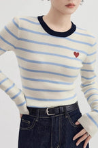 Heart Stitch Slim Fit Knit Top