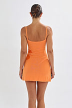 Printed Backless Slim Waist Bodycon Sweater Dress