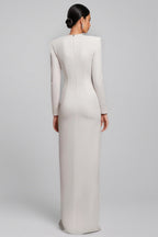 Lalia White Waisted Maxi Dress