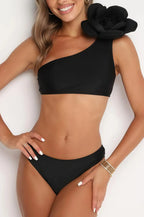 Wes Floral Black Bikini Two Piece Set