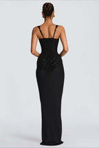 Sexy Slim Cami Solid Tie Back Reception Dress