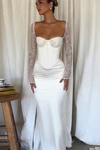 Long Sleeve Bodycon Maxi Lace Dress
