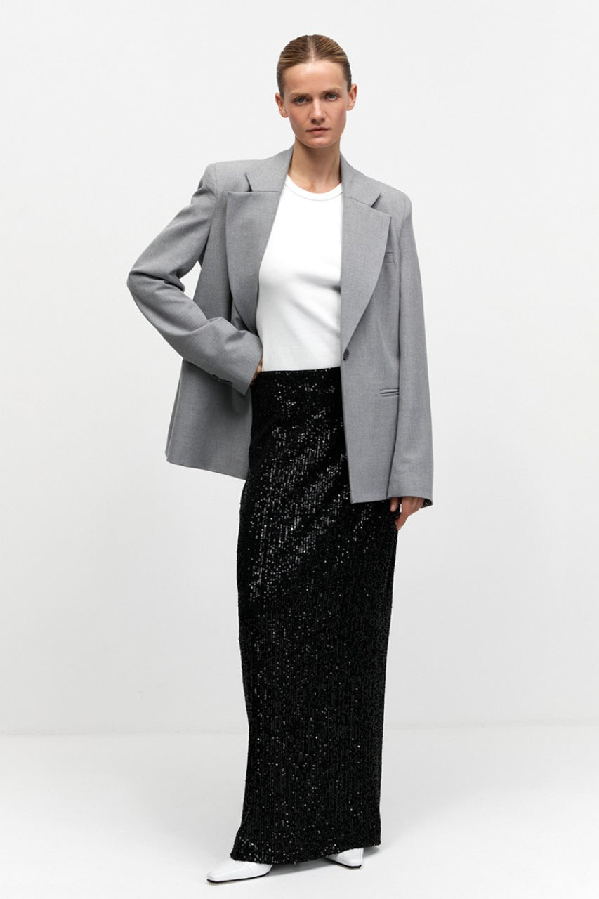 Glitter Sequin ALine Midi Skirt