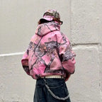 Retro Camouflage Zip Hoodie