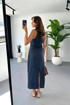 Bianca Chic Sleeveless Midi Dresses Designer Dress Edit