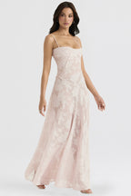 Lace Tie-Strap Romantic Maxi Dress