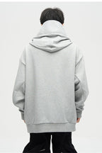 Embroidered Turtleneck Fleece Hoodie