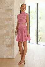 Estela Minimalist Mini Dress Pink Chic Silhouette Collection