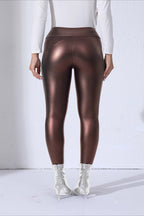 Faux Leather Thermal High-Rise Sculpting Leggings