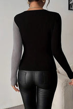 Color Block Striped Sweater