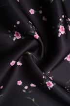 Button Front Floral Long Sleeve Blouse Skirt Set