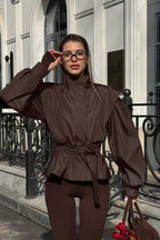 Relaxed Fit Notch Collar Belted Coat