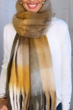 White V-neck Loose-fitting Sweater