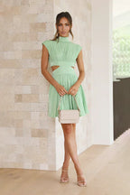 Teodora Exclusive Mini Dress Light Green Designer Edit