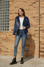 Shearling Lined Belted Suede Jacket