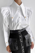 Unique Victorian Point Collar Blouse
