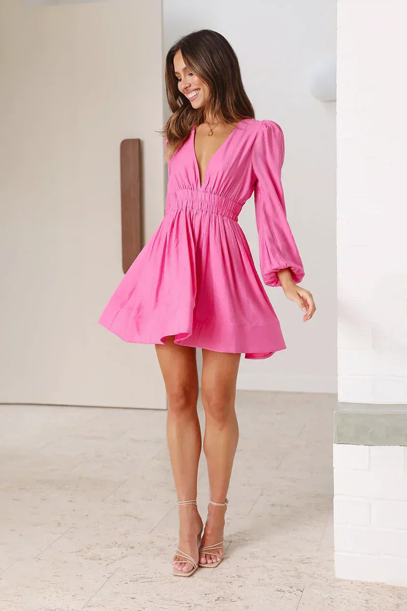 Lidia Timeless Mini Dress Pink Premium Wardrobe Essential