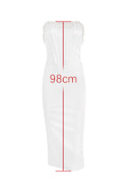Nalita Vintage Cream Beaded Strapless Dress