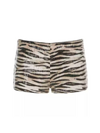 Perel Zebra Sequin Shorts