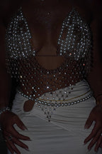 Fashionable Holiday Beach Multi-Layer Pearl Body Chain