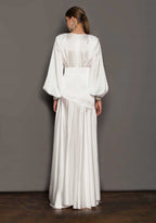 Tatiana Effortless V Neck Belted Slit Maxi Dress Premium Wardrobe Essential